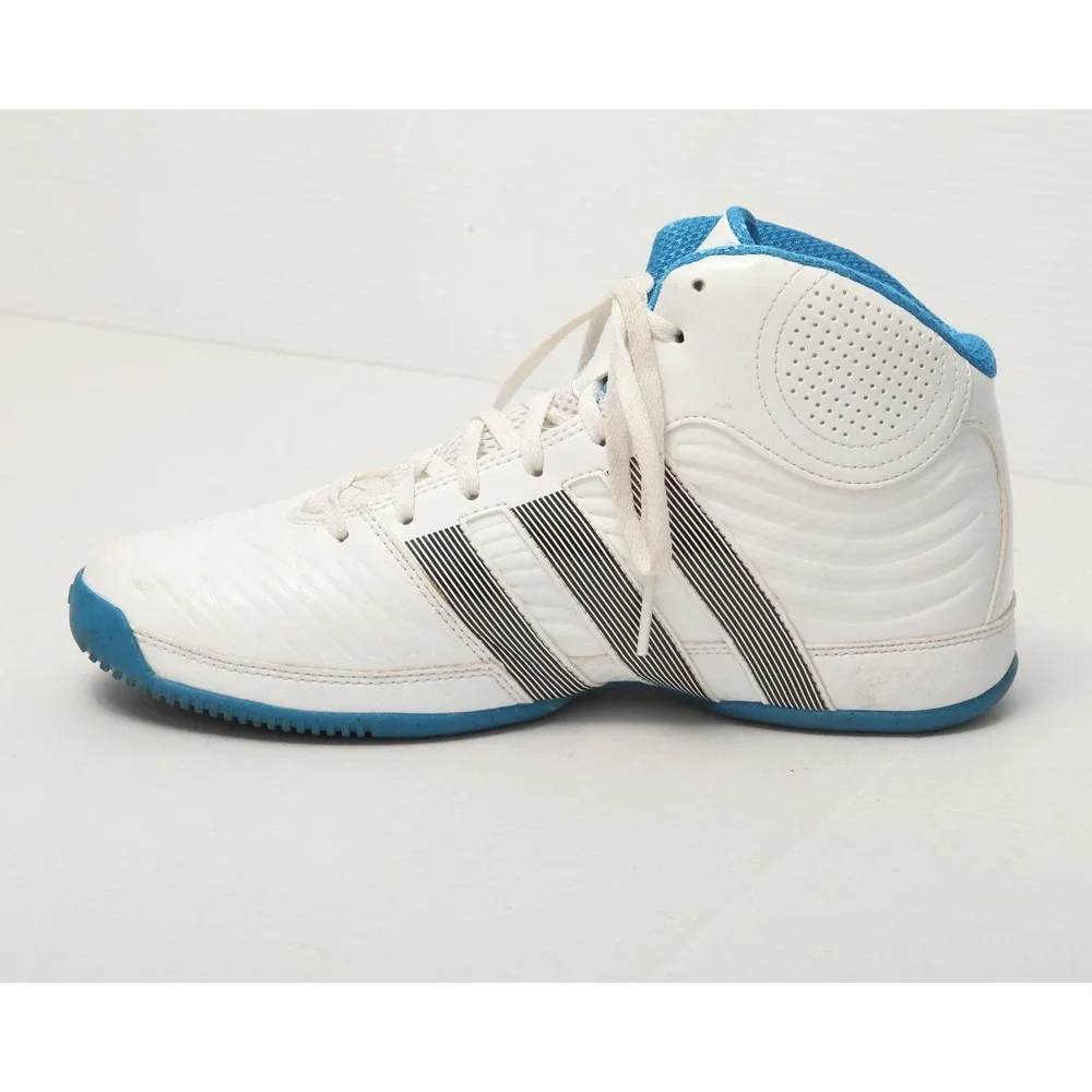 Adidas Commander TD 4 Men's 8.5 White Blue High Top Basketball Shoes